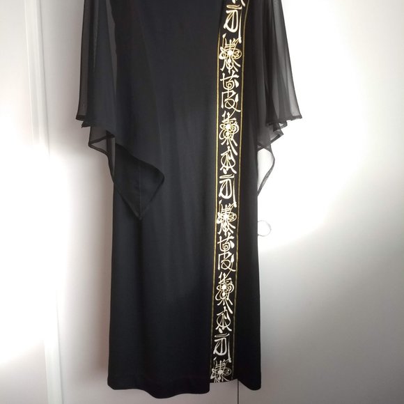 Vintage 80s Asian Alfred Shaheen  evening dress  NWOT 🎈HOST PICK x2🎈 - Picture 2 of 14